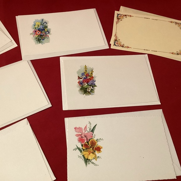 Small floral blank card (no fold) lot - Picture 6 of 7